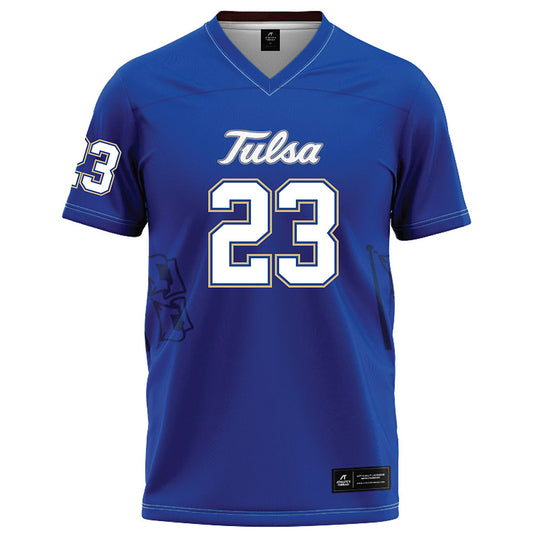 Tulsa - NCAA Football : Willie Goodwyn - Blue Football Jersey-0