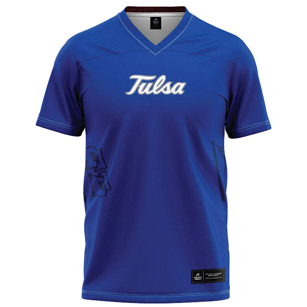 Tulsa - NCAA Football : Devin Hightower - Blue Football Jersey-0