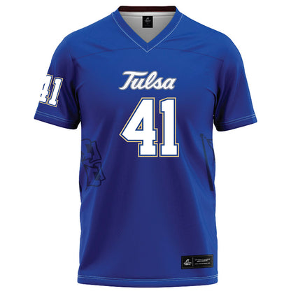 Tulsa - NCAA Football : Will Upshaw - Blue Football Jersey-0