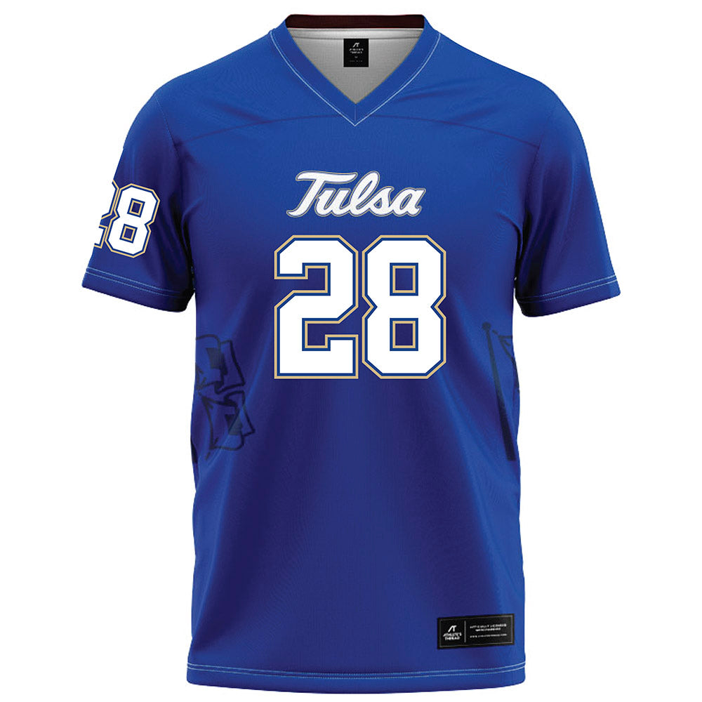 Tulsa - NCAA Football : Carter Langenderfer - Blue Football Jersey-0