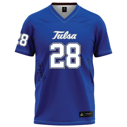 Tulsa - NCAA Football : Carter Langenderfer - Blue Football Jersey-0