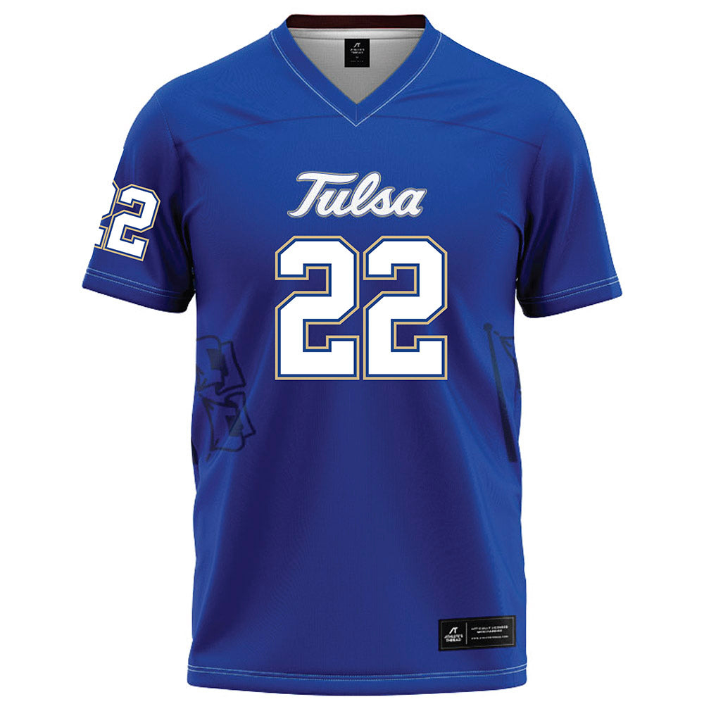 Tulsa - NCAA Football : Kelvin Washington - Blue Football Jersey-0