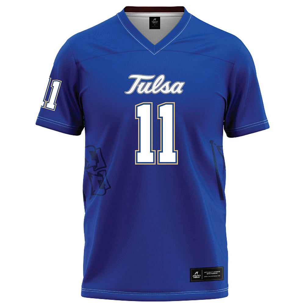 Tulsa - NCAA Football : Grant Mcatee - Blue Football Jersey-0