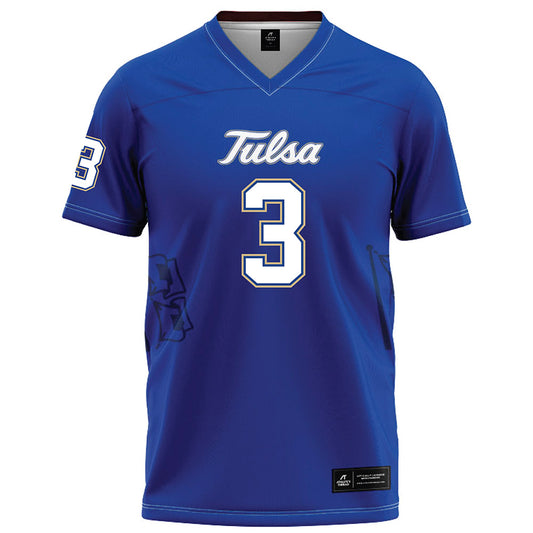 Tulsa - NCAA Football : Micah Tease - Blue Football Jersey-0