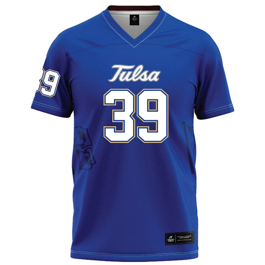 Tulsa - NCAA Football : Zach Claton - Blue Football Jersey-0