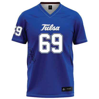 Tulsa - NCAA Football : Ryley Kester - Blue Football Jersey-0
