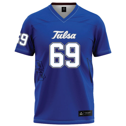 Tulsa - NCAA Football : Ryley Kester - Blue Football Jersey-0