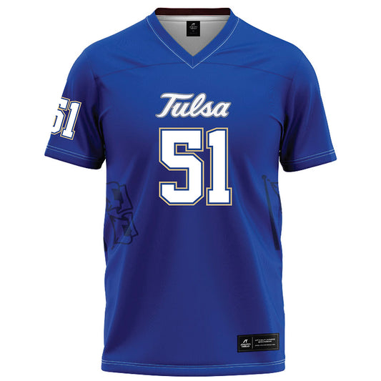 Tulsa - NCAA Football : Javion Antai - Blue Football Jersey-0