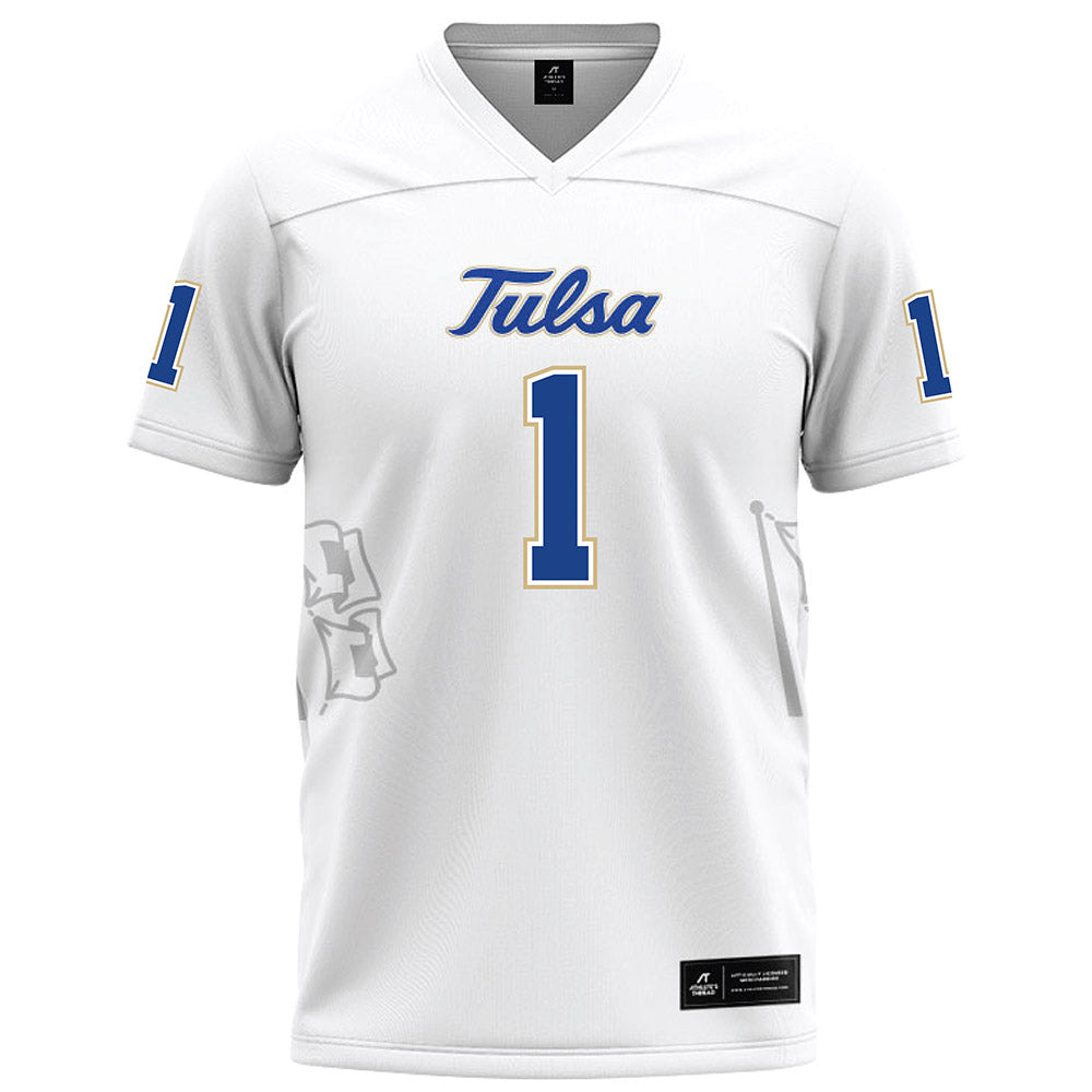 Tulsa - NCAA Football : David Wells - White Football Jersey-0