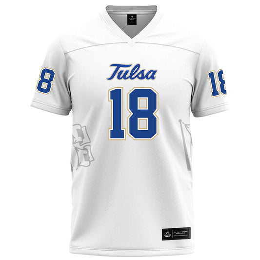 Tulsa - NCAA Football : Marlon Hauck - White Football Jersey-0