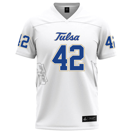 Tulsa - NCAA Football : Aidan Fedigan - White Football Jersey-0