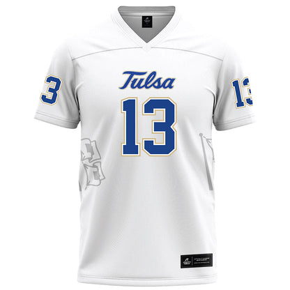 Tulsa - NCAA Football : Joshua Rushing - White Football Jersey-0
