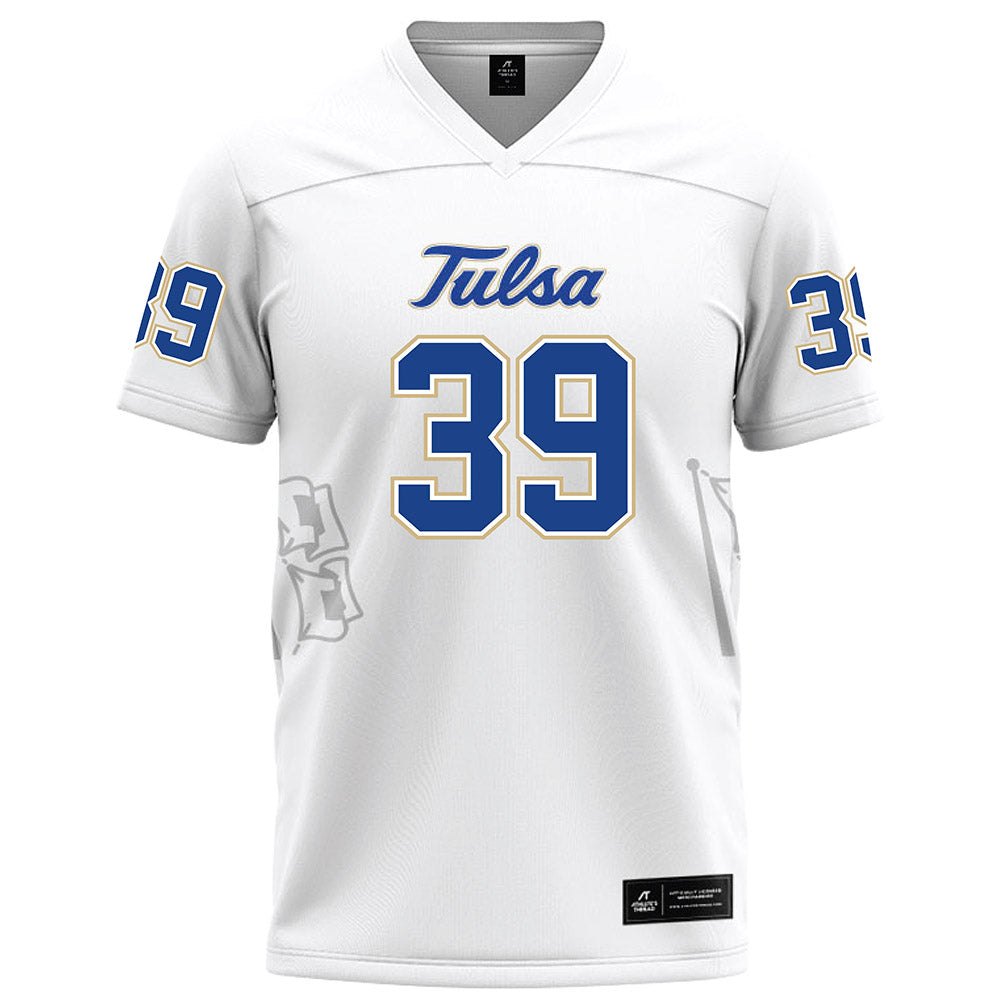 Tulsa - NCAA Football : Zach Claton - White Football Jersey-0