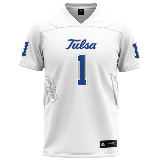 Tulsa - NCAA Football : Zach Williams - White Football Jersey-0