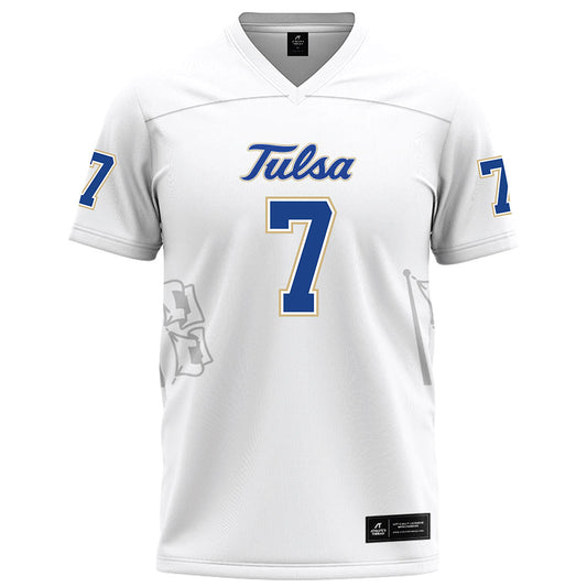 Tulsa - NCAA Football : Elijah Green - White Football Jersey-0