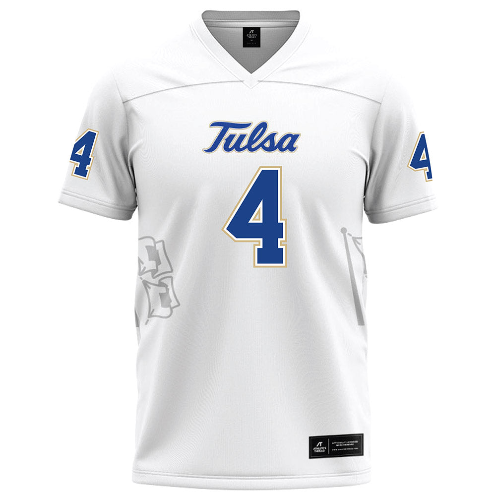 Tulsa - NCAA Football : Tyson Williams - White Football Jersey-0
