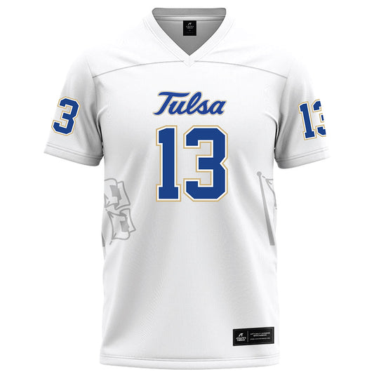 Tulsa - NCAA Football : NuNu Campbell - White Football Jersey-0