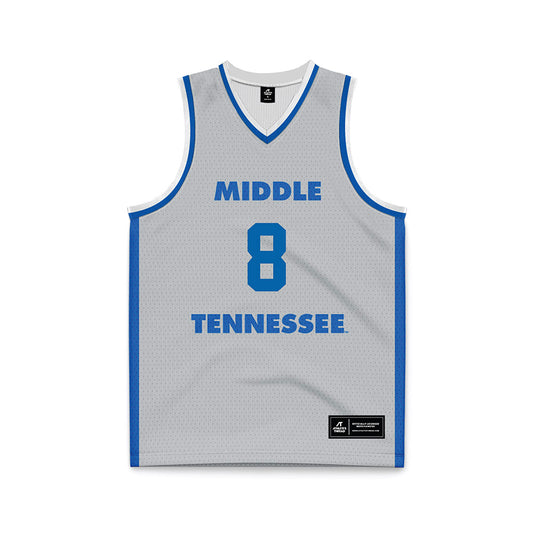 MTSU - NCAA Men's Basketball : Jax Howard - Light Grey Basketball Jersey-0