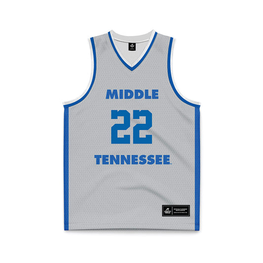 MTSU - NCAA Men's Basketball : Henry Phillips - Light Grey Basketball Jersey-0