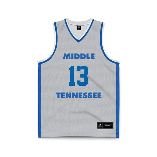 MTSU - NCAA Men's Basketball : Kevin De Kovachich - Light Grey Basketball Jersey-0
