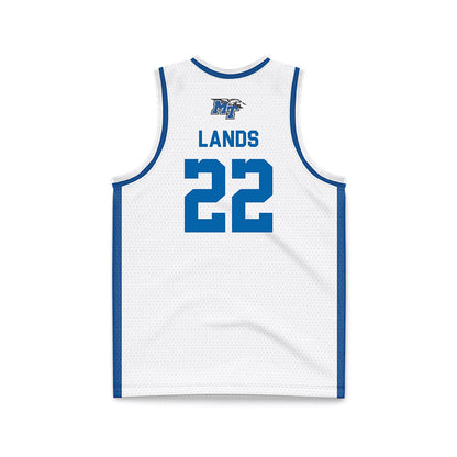 MTSU - NCAA Men's Basketball : Kamari Lands - White Basketball Jersey-1