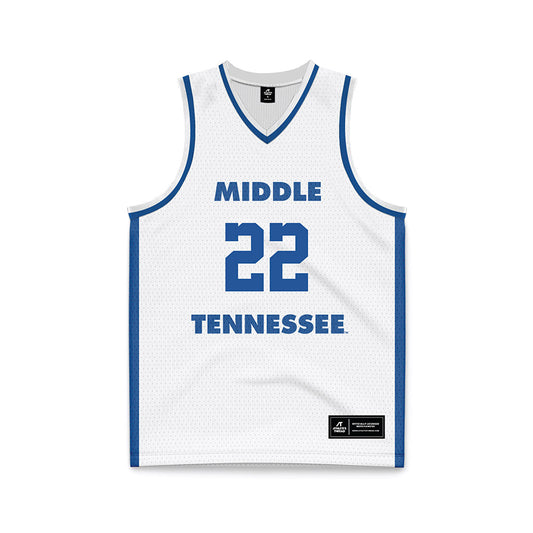 MTSU - NCAA Men's Basketball : Henry Phillips - White Basketball Jersey-0