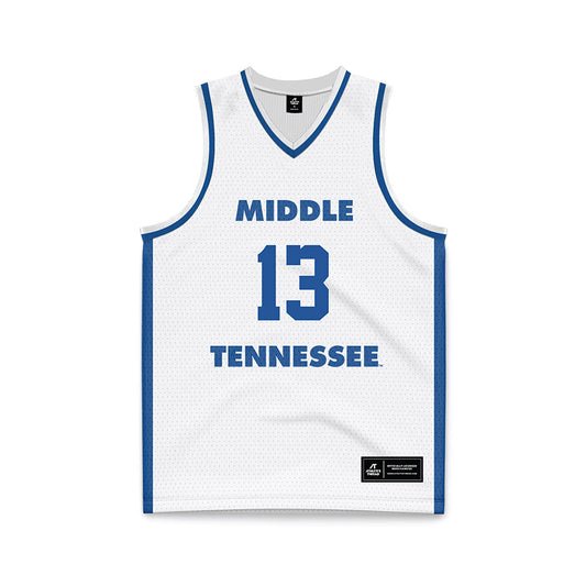 MTSU - NCAA Men's Basketball : Kevin De Kovachich - White Basketball Jersey-0