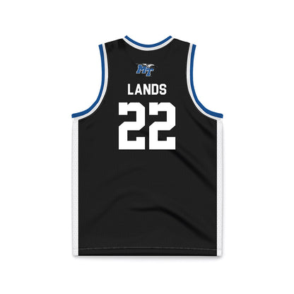 MTSU - NCAA Men's Basketball : Kamari Lands - Black Basketball Jersey-1