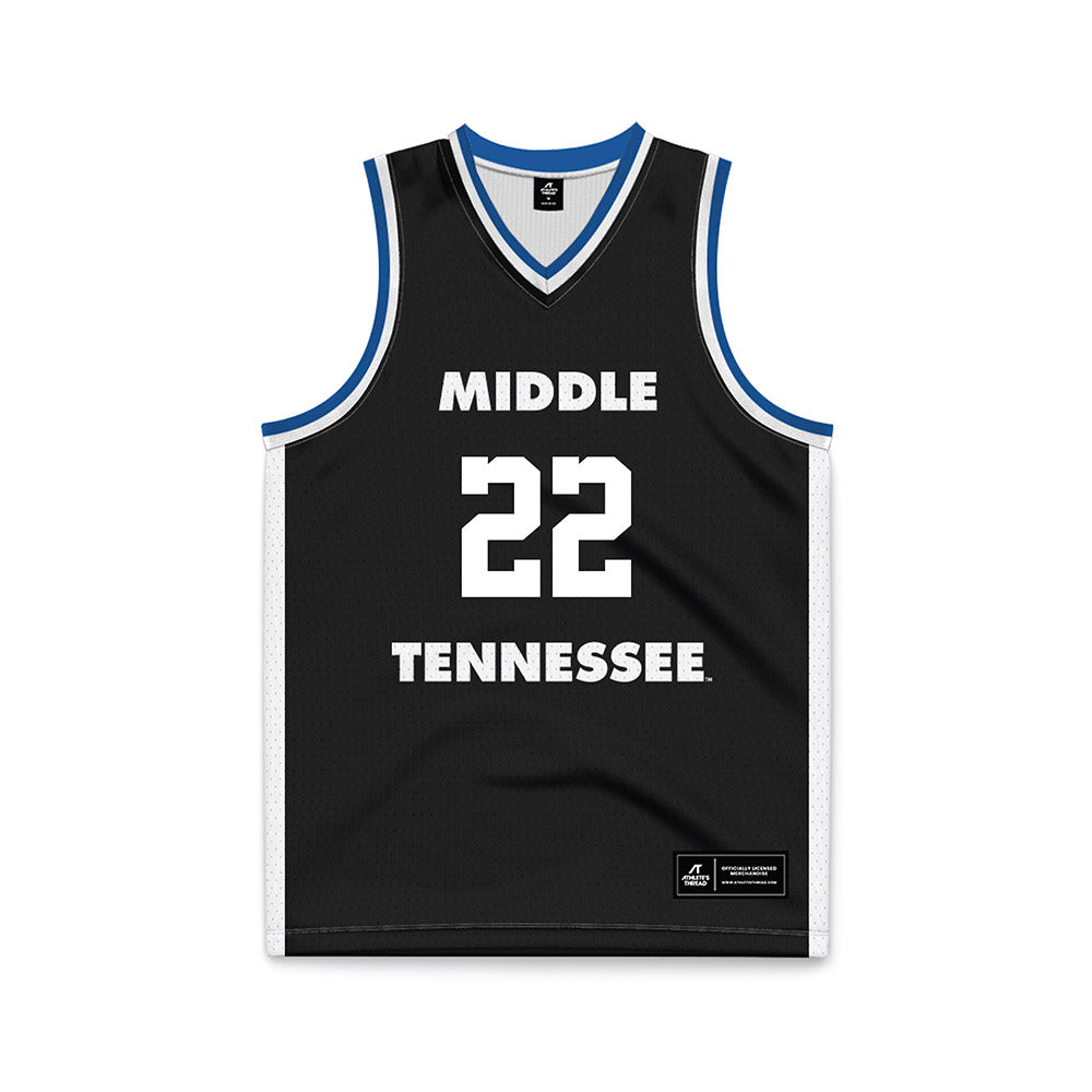 MTSU - NCAA Men's Basketball : Henry Phillips - Black Basketball Jersey-0