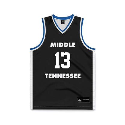 MTSU - NCAA Men's Basketball : Kevin De Kovachich - Black Basketball Jersey-0