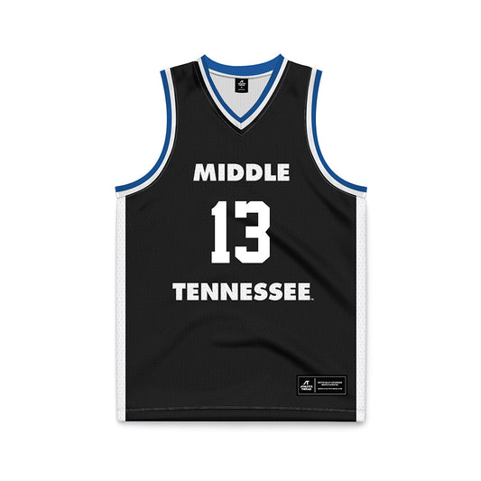 MTSU - NCAA Men's Basketball : Kevin De Kovachich - Black Basketball Jersey-0