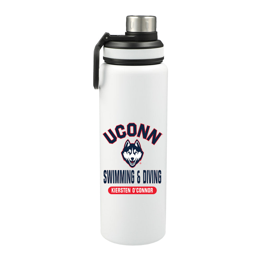 UConn - NCAA Women's Swimming & Diving : Kiersten O'Connor - 32oz Stainless Steel Bottle-0