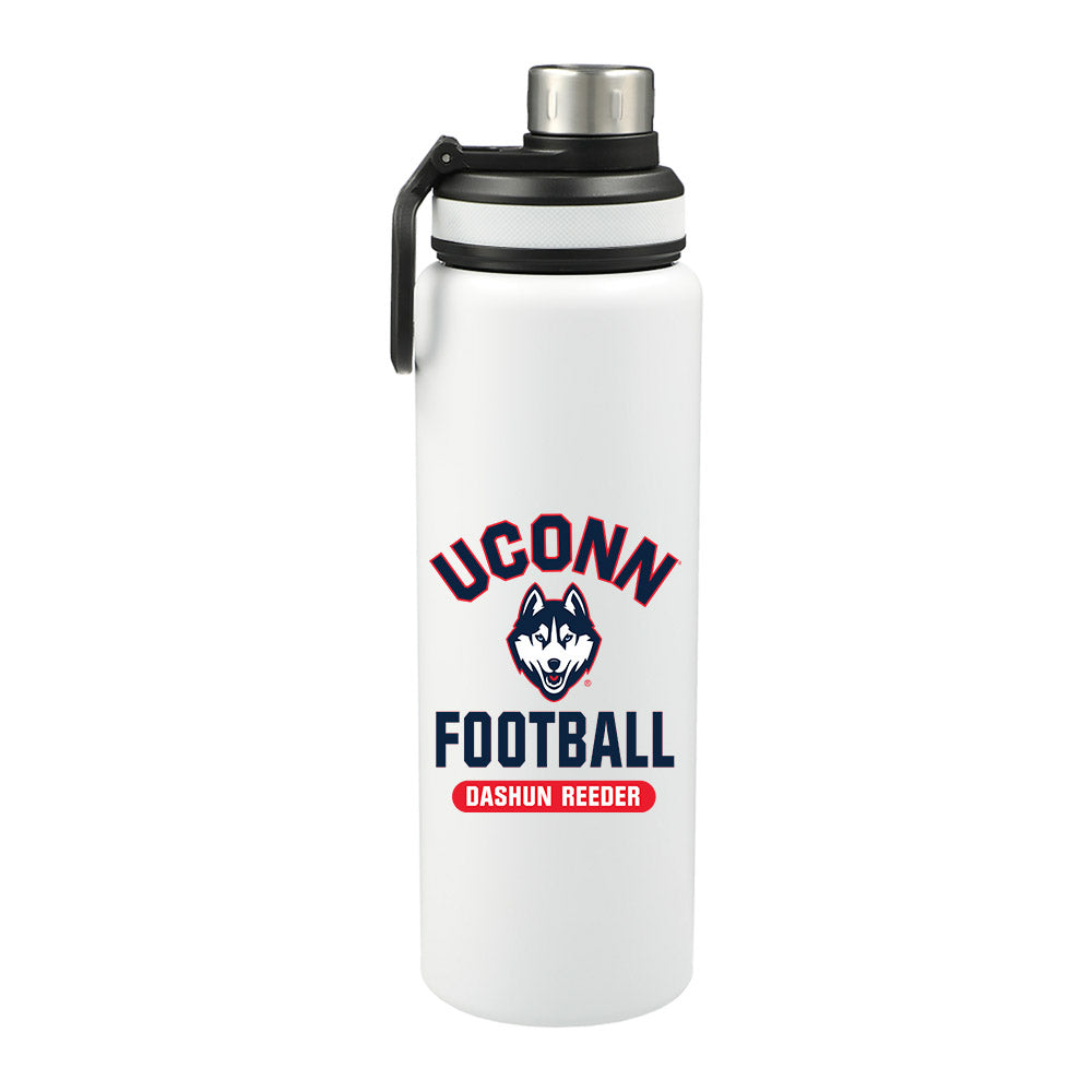 UConn - NCAA Football : Dashun Reeder - 32oz Stainless Steel Bottle-0