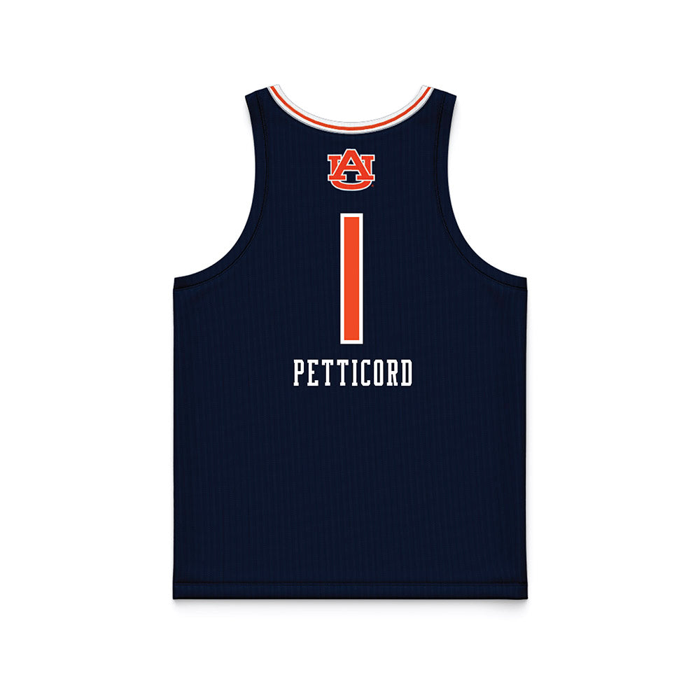 Auburn - NCAA Women's Basketball : Mya Petticord - Blue Basketball Jersey-1