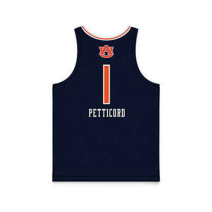 Auburn - NCAA Women's Basketball : Mya Petticord - Blue Basketball Jersey-1