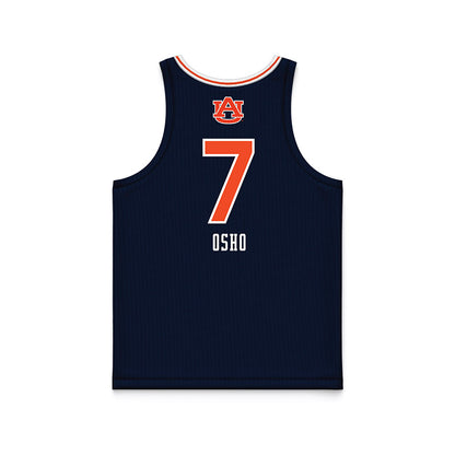 Auburn - NCAA Women's Basketball : Danielle Osho - Blue Basketball Jersey-1
