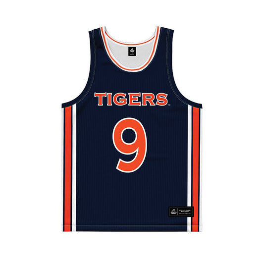 Auburn - NCAA Women's Basketball : Jessica Peterson - Blue Basketball Jersey-0