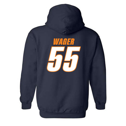 UT Martin - NCAA Baseball : Zachary Wager - Classic Shersey Hooded Sweatshirt-1