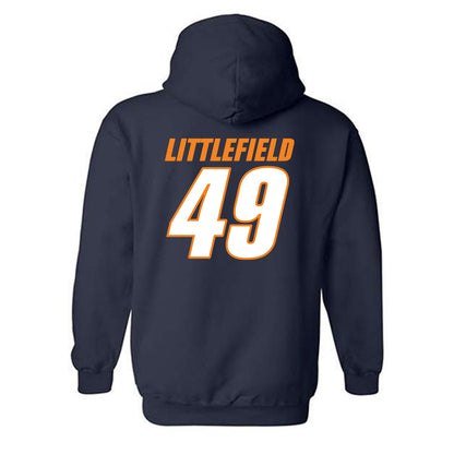 UT Martin - NCAA Football : Connon Littlefield - Classic Shersey Hooded Sweatshirt-1
