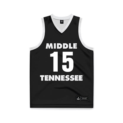 MTSU - NCAA Women's Basketball : Nicole Dominguez - Black Basketball Jersey-0