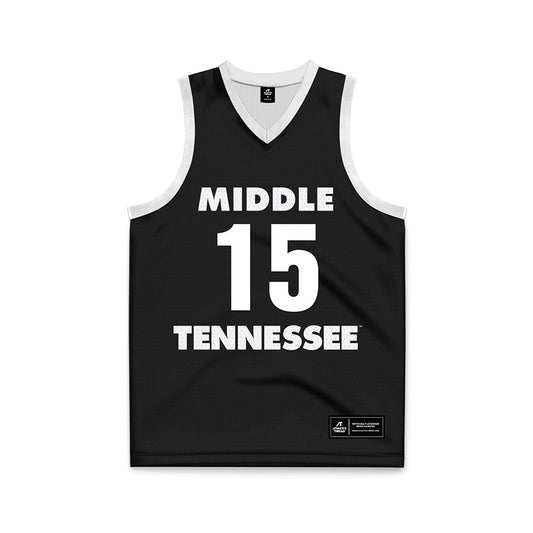 MTSU - NCAA Women's Basketball : Nicole Dominguez - Black Basketball Jersey-0