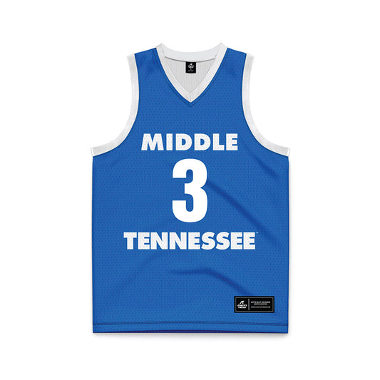 MTSU - NCAA Women's Basketball : Alayna Contreras - Blue Basketball Jersey-0