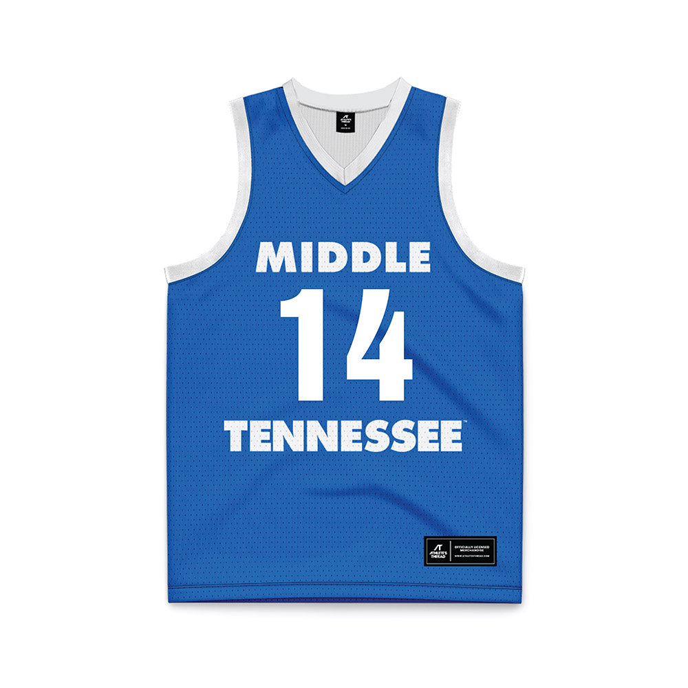 MTSU - NCAA Women's Basketball : Aaliyah Blanchard - Blue Basketball Jersey-0