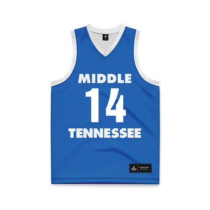 MTSU - NCAA Women's Basketball : Aaliyah Blanchard - Blue Basketball Jersey-0