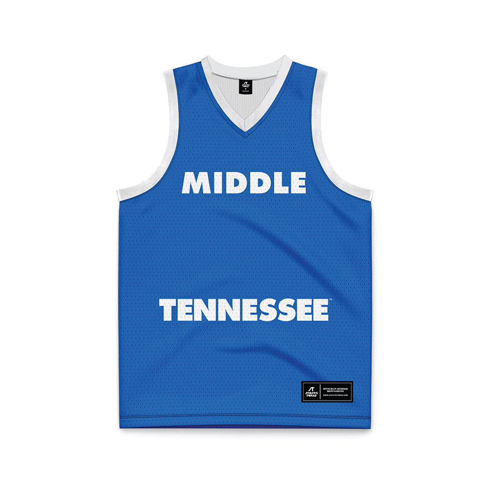 MTSU - NCAA Women's Basketball : Xaionna Whitfield - Blue Basketball Jersey-0