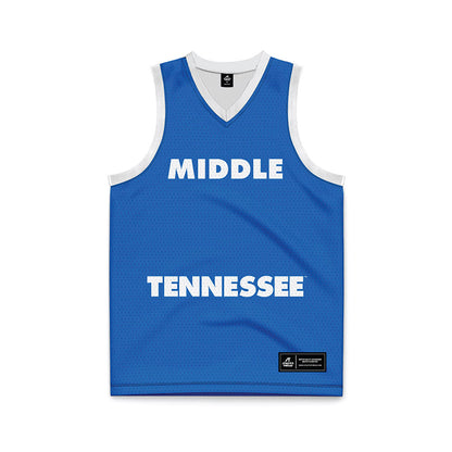 MTSU - NCAA Women's Basketball : Xaionna Whitfield - Blue Basketball Jersey-0