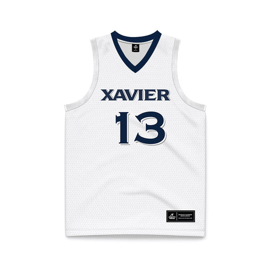 Xavier - NCAA Women's Basketball : Mariyah Noel - White Basketball Jersey-0