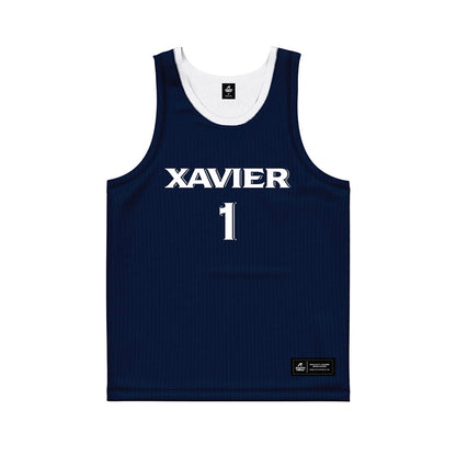 Xavier - NCAA Women's Basketball : Payton Richards - Navy Basketball Jersey-0