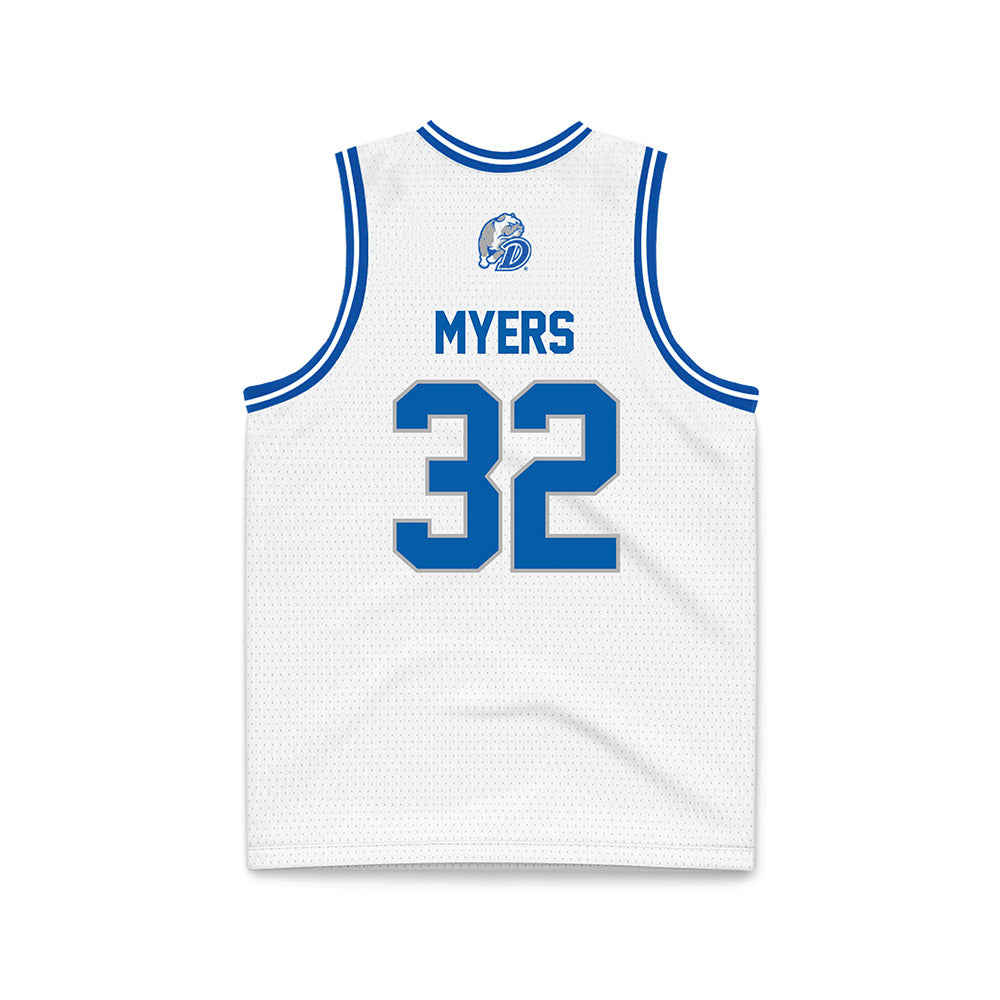 Drake - NCAA Women's Basketball : Allie Myers - White Basketball Jersey-1