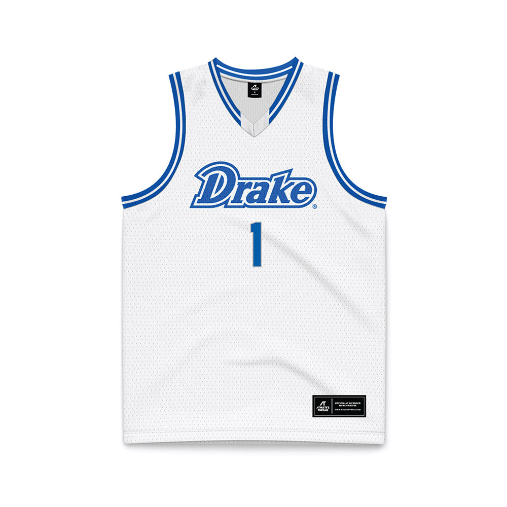 Drake - NCAA Women's Basketball : Mylea Monahan - White Basketball Jersey-0